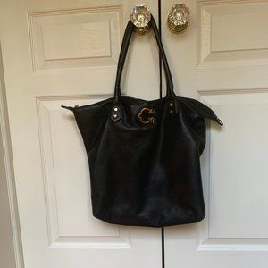 Black Leather C. Wonder Classic Tote